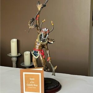Native American Bronzes by R. Murphy Franklin Mint Spirit of the Grizzly Bear